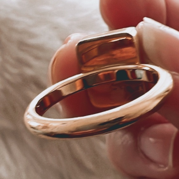 LOUIS VUITTON GREEN CRYSTAL RING - Picture 4 of 4